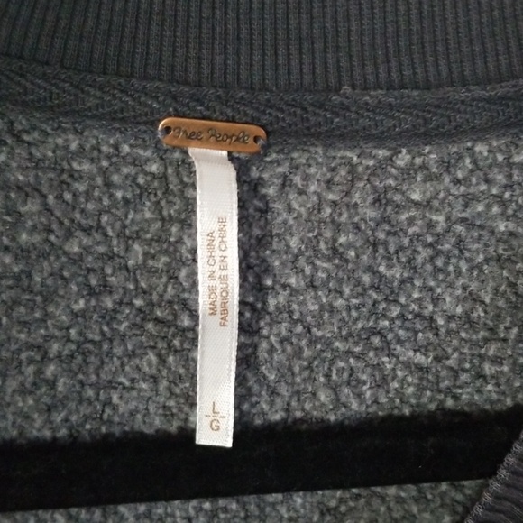 Free People Button Cuff Sweatshirt - Picture 5 of 7